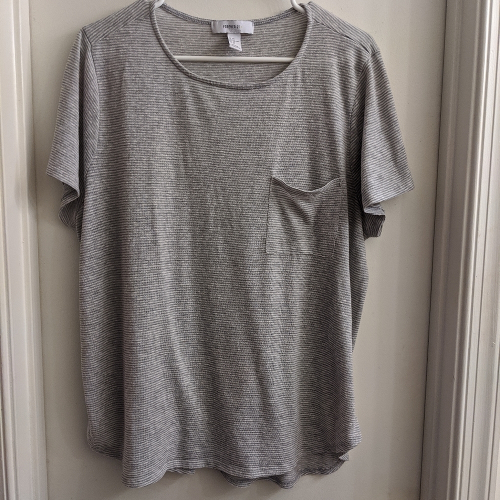 Grey striped shirt
